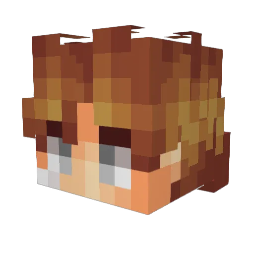RoseLeigh Minecraft avatar head, 3D render