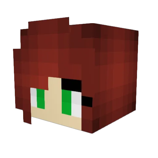 RoseLily Minecraft avatar head, 3D render