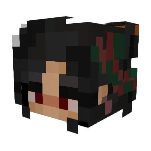 RoseMochii Minecraft avatar head, 3D render