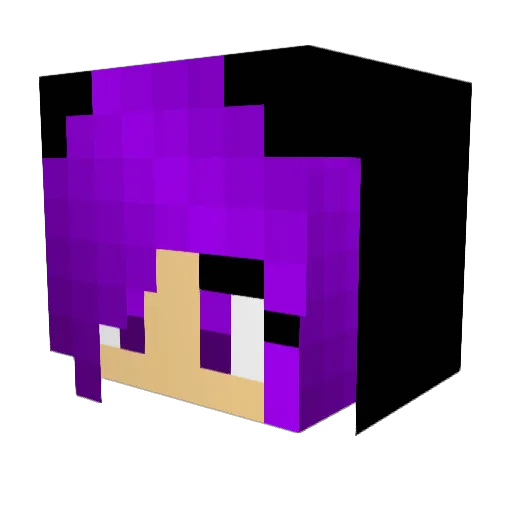 RoseNikki Minecraft avatar head, 3D render