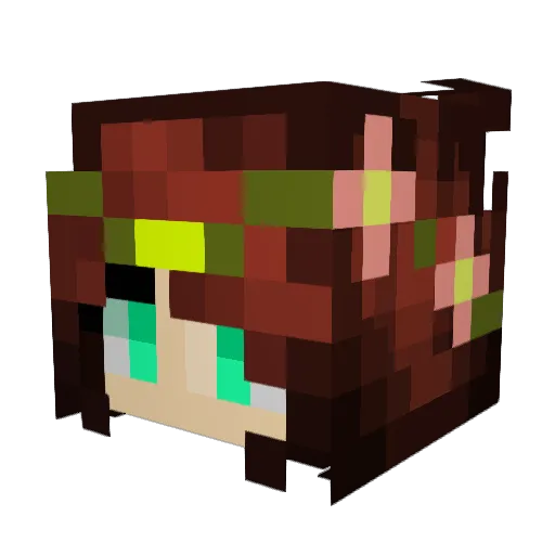 RoseOfGondor Minecraft avatar head, 3D render
