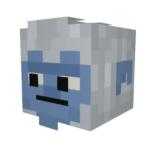 RosePop_ Minecraft avatar head, 3D render