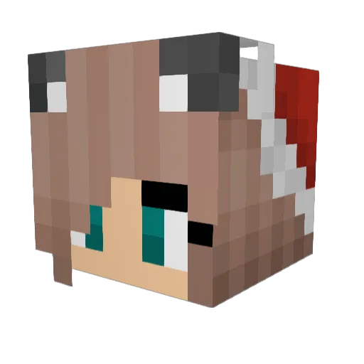 RoseQuartz_Gamez Minecraft avatar head, 3D render