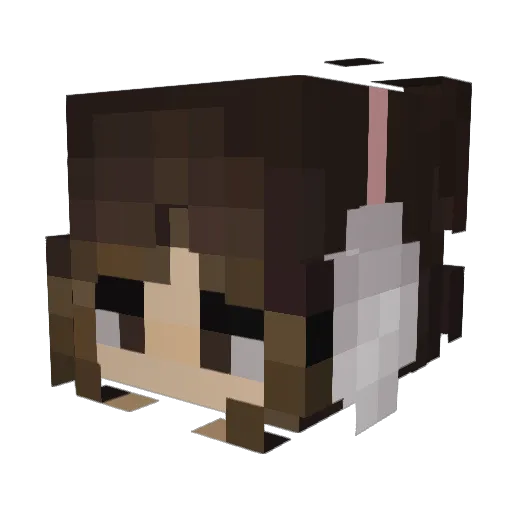 RoseRampage Minecraft avatar head, 3D render