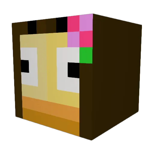 RoseSkeletals Minecraft avatar head, 3D render