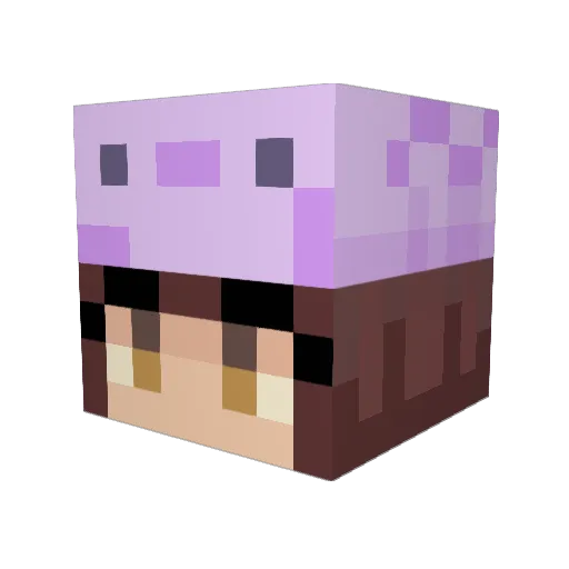 RoseSprout4 Minecraft avatar head, 3D render