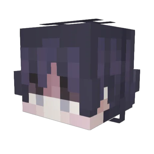 RoseTelos Minecraft avatar head, 3D render