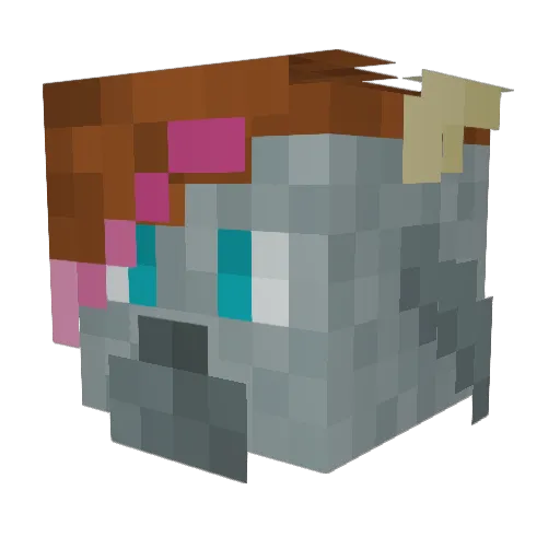 RoseTheGoat Minecraft avatar head, 3D render