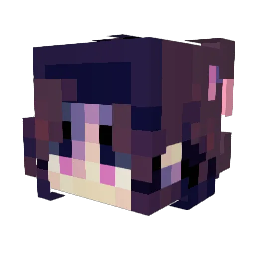 RoseTheZoroark Minecraft avatar head, 3D render