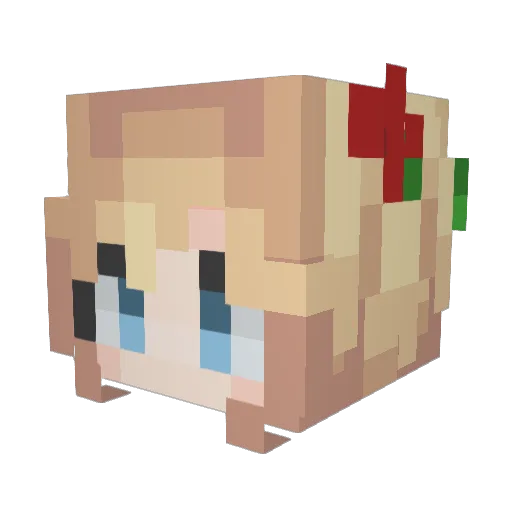 RoseWitchMaple Minecraft avatar head, 3D render