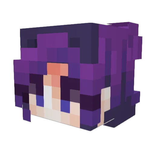 RoseWolf13 Minecraft avatar head, 3D render