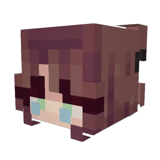 Rose_1008 Minecraft avatar head, 3D render