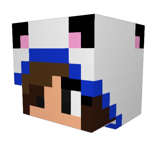 Rose_538 Minecraft avatar head, 3D render