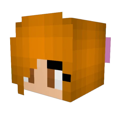 Rose_Aleria Minecraft avatar head, 3D render
