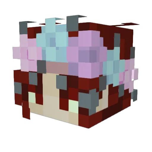 Rose_Crypt Minecraft avatar head, 3D render