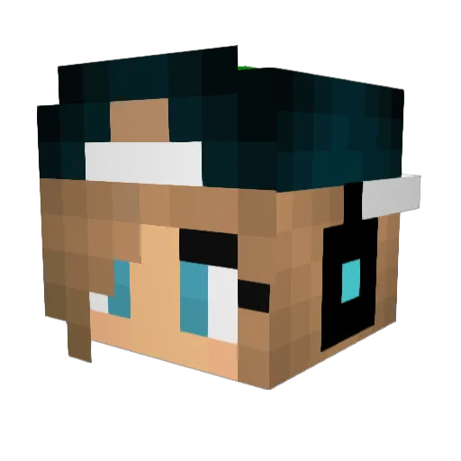 Rose_Mc Minecraft avatar head, 3D render
