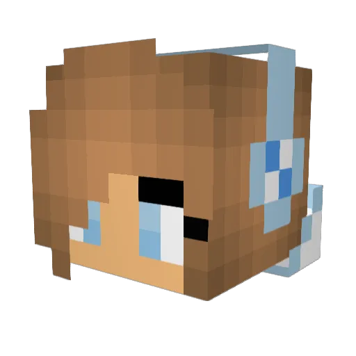 Rose_des_marais Minecraft avatar head, 3D render