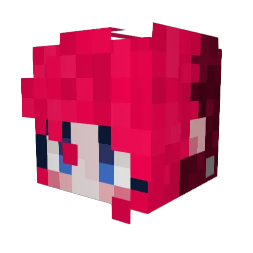 Rose_kat041 Minecraft avatar head, 3D render