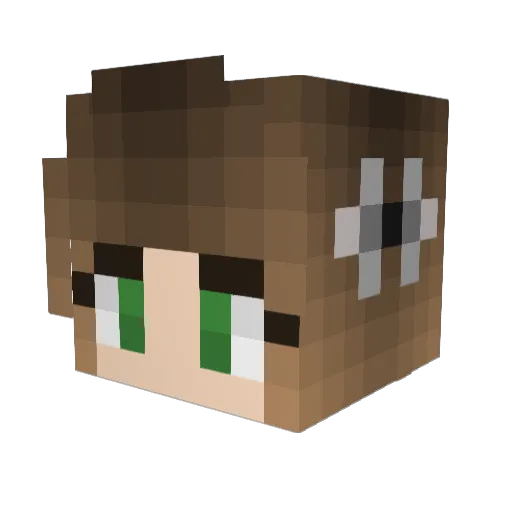 RoseaMarie Minecraft avatar head, 3D render
