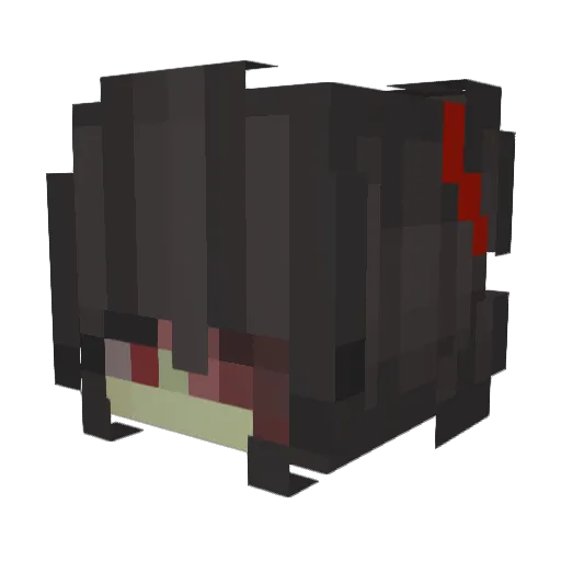RoseaPosie Minecraft avatar head, 3D render