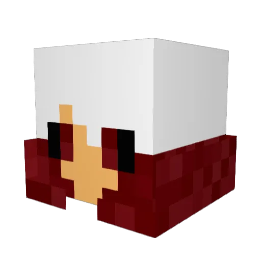 Roseas Minecraft avatar head, 3D render