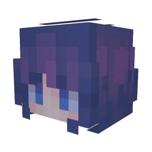 Rosebed Minecraft avatar head, 3D render