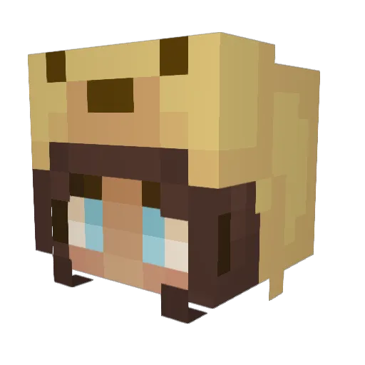 Rosebud613 Minecraft avatar head, 3D render