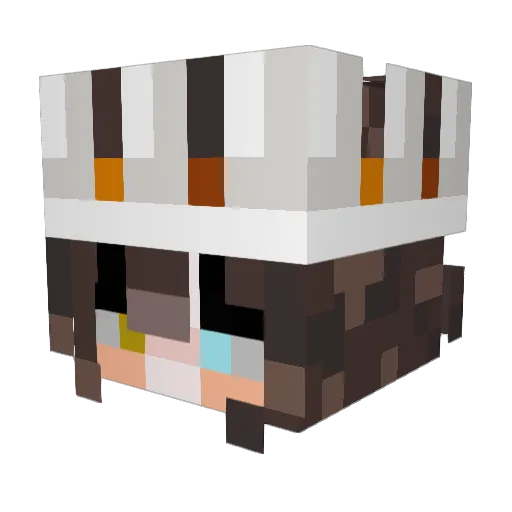 Rosebud_XD Minecraft avatar head, 3D render