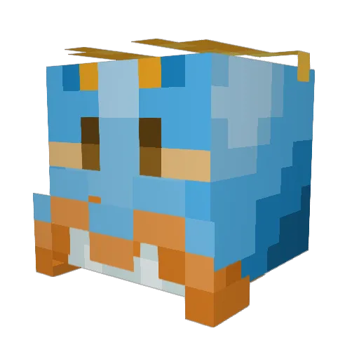 Rosecensani Minecraft avatar head, 3D render