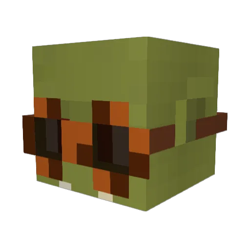 Roseco Minecraft avatar head, 3D render