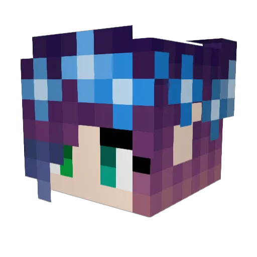 RoseeArt Minecraft avatar head, 3D render