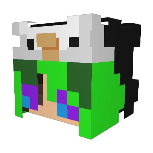 Roseeiscute Minecraft avatar head, 3D render