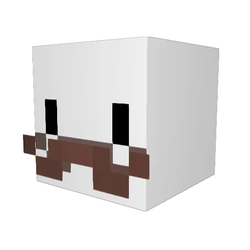 Rosegleo Minecraft avatar head, 3D render