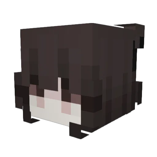 Rosehhh Minecraft avatar head, 3D render