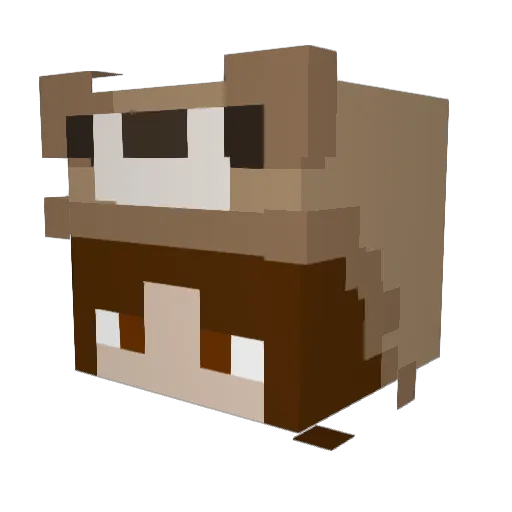 Rosehips Minecraft avatar head, 3D render