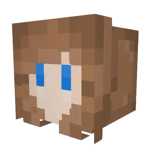 Roseko Minecraft avatar head, 3D render