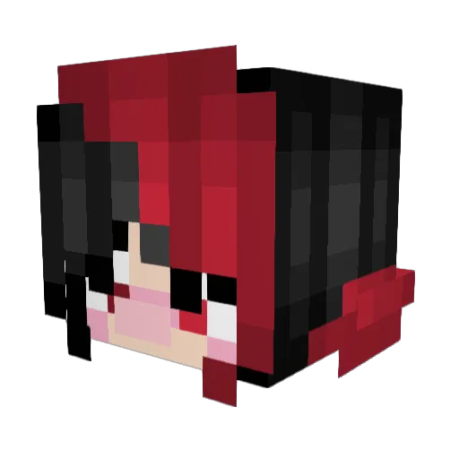 Roselianne Minecraft avatar head, 3D render