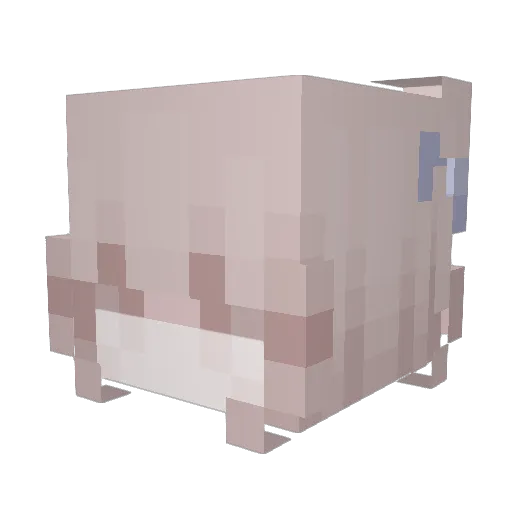 Roselys Minecraft avatar head, 3D render