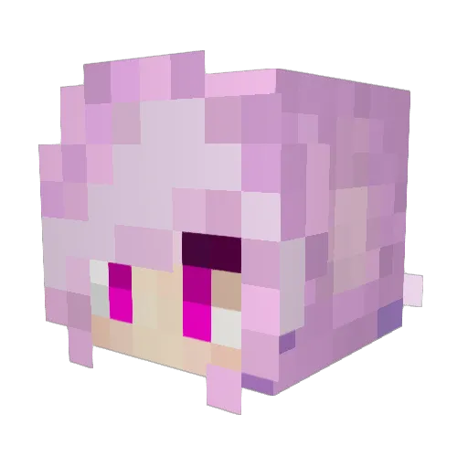 Rosemarbles Minecraft avatar head, 3D render