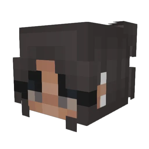 Rosemaryx Minecraft avatar head, 3D render
