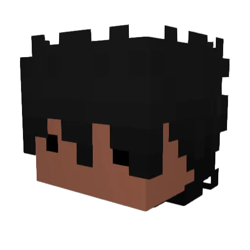 Rosemerie Minecraft avatar head, 3D render