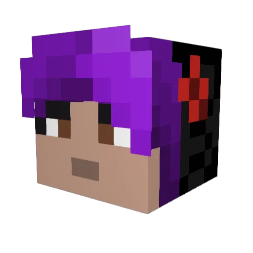 RosemonkeyPG Minecraft avatar head, 3D render