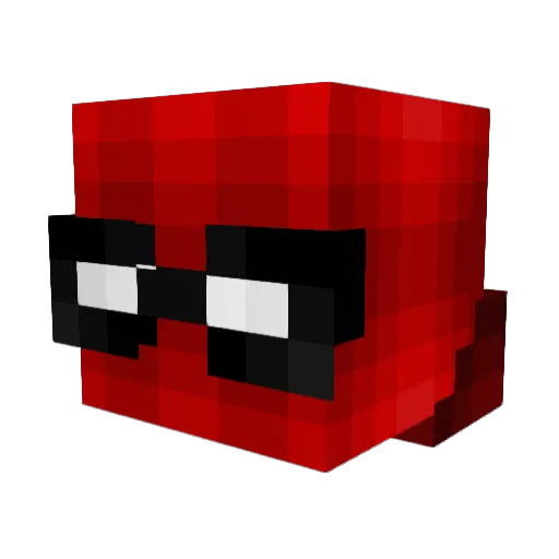 Rosemutt Minecraft avatar head, 3D render