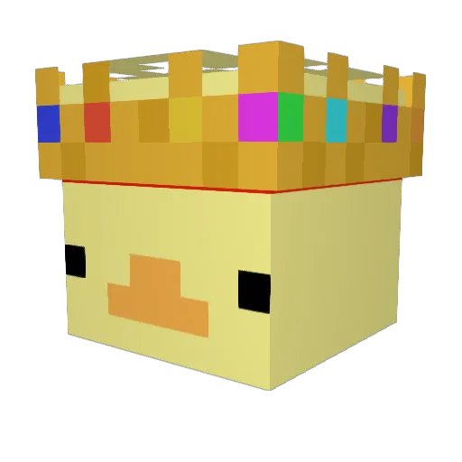 Rosendees Minecraft avatar head, 3D render