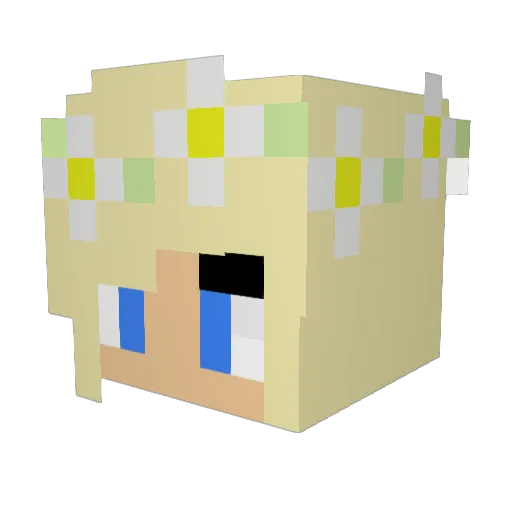 Rosendork Minecraft avatar head, 3D render