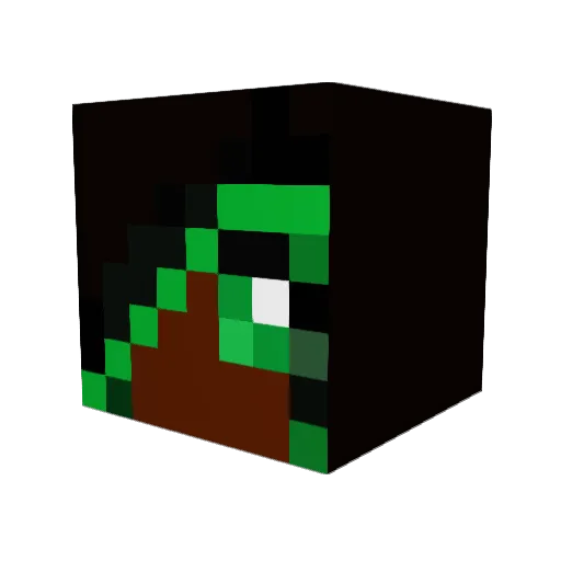 Rosenell Minecraft avatar head, 3D render