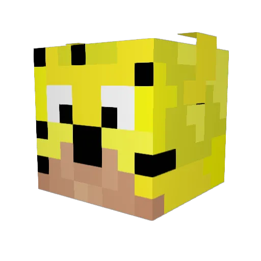 Rosenrot_ Minecraft avatar head, 3D render