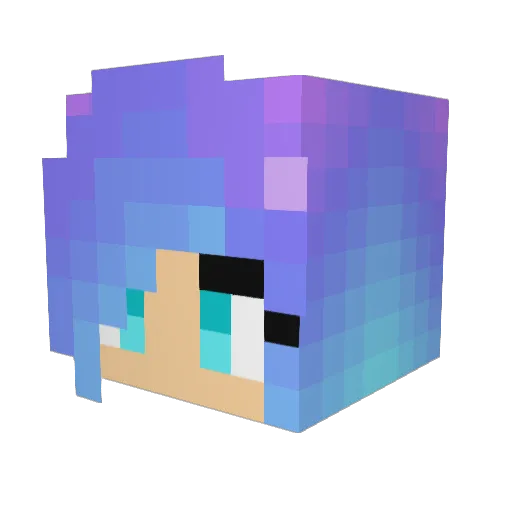 Rosentra Minecraft avatar head, 3D render