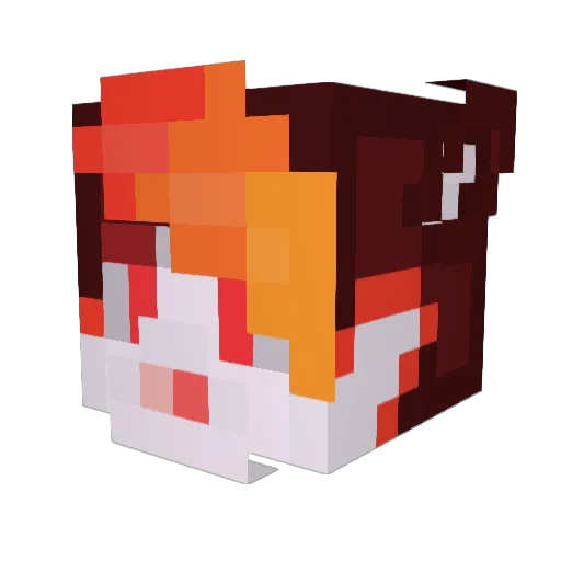 Roseparkktm Minecraft avatar head, 3D render