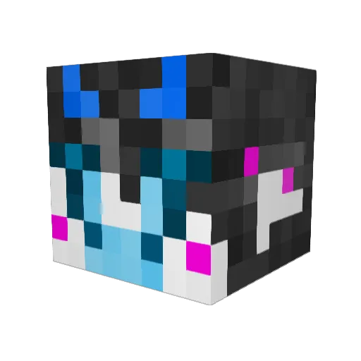 Roses4ruri Minecraft avatar head, 3D render